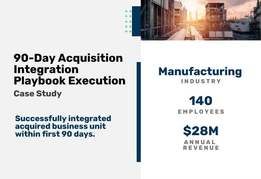 90 Day Acquisition Integration Playbook Execution