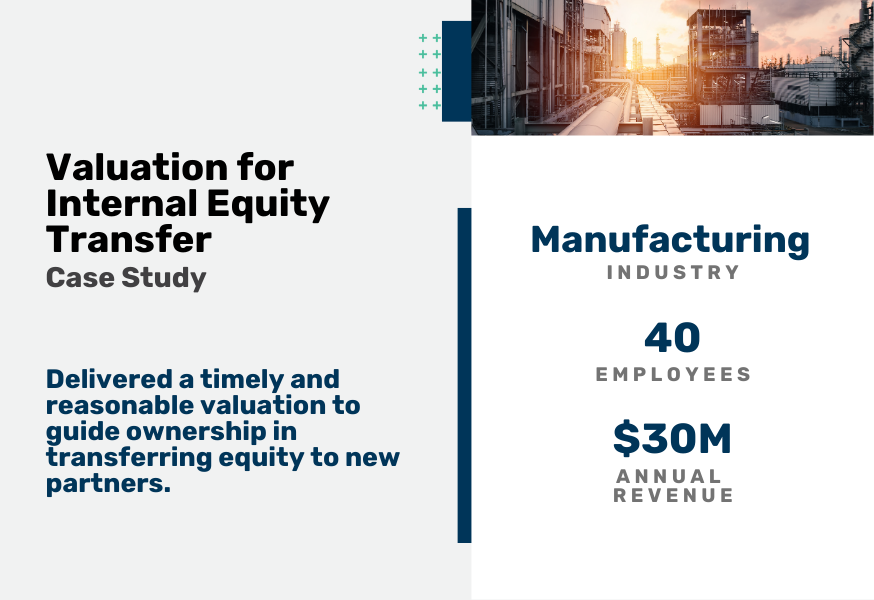 Valuation for Internal Equity Transfer Case Study